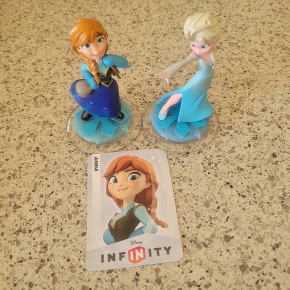 Disney Infinity Other - Elsa & Anna FROZEN DISNEY INFINITY 1.0 LOT Bundle Figure Characters/Card